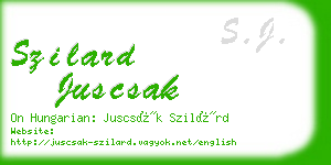 szilard juscsak business card